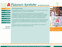 Tablet Screenshot of platanenapotheke-aschaffenburg.de